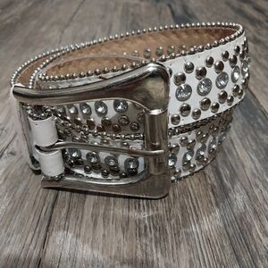 Western Belts Cowgirl Bling Rhinestone Studded Fasion Rodeo Fair Belt Women Lg